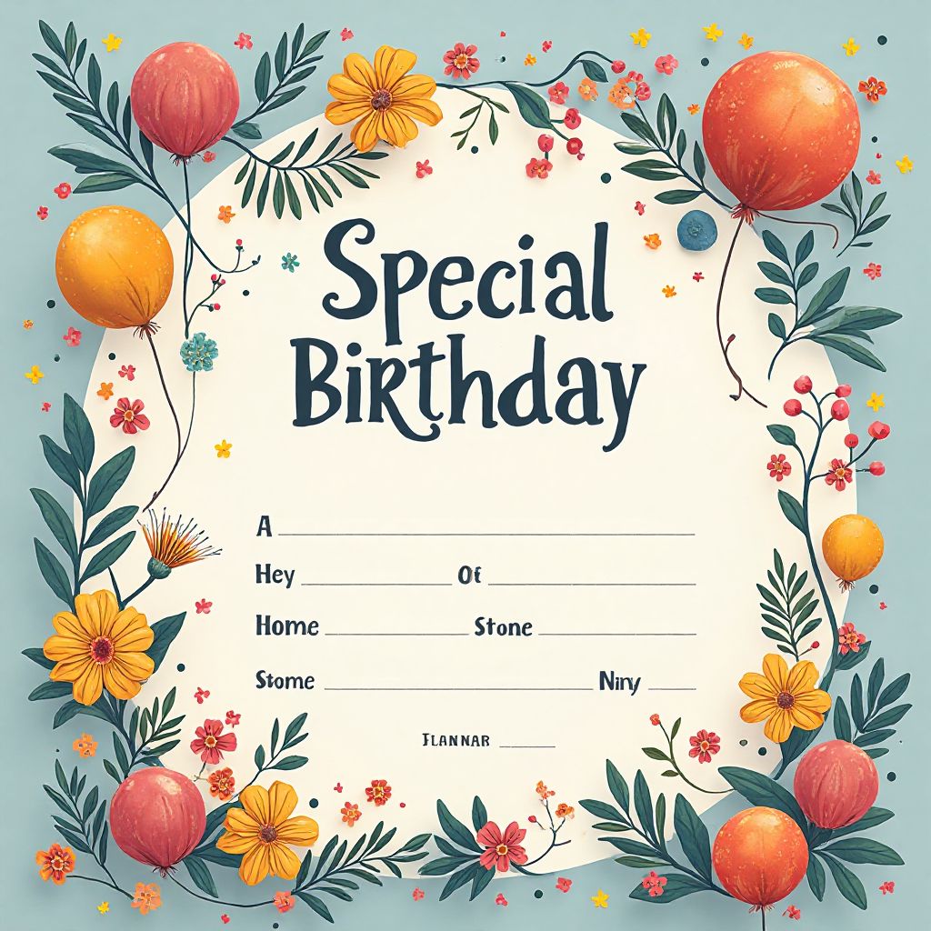 Certificato per compleanno speciale